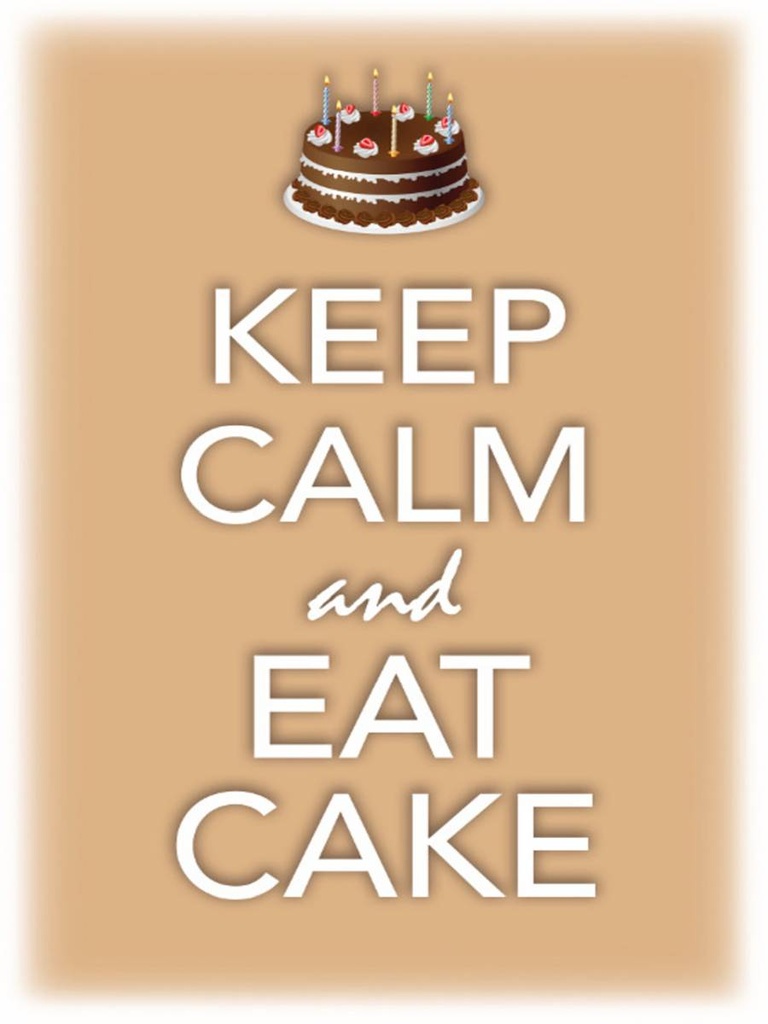 Holzschild 40x30 cm Keep Calm and eat cake