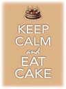 Holzschild 40x30 cm Keep Calm and eat cake