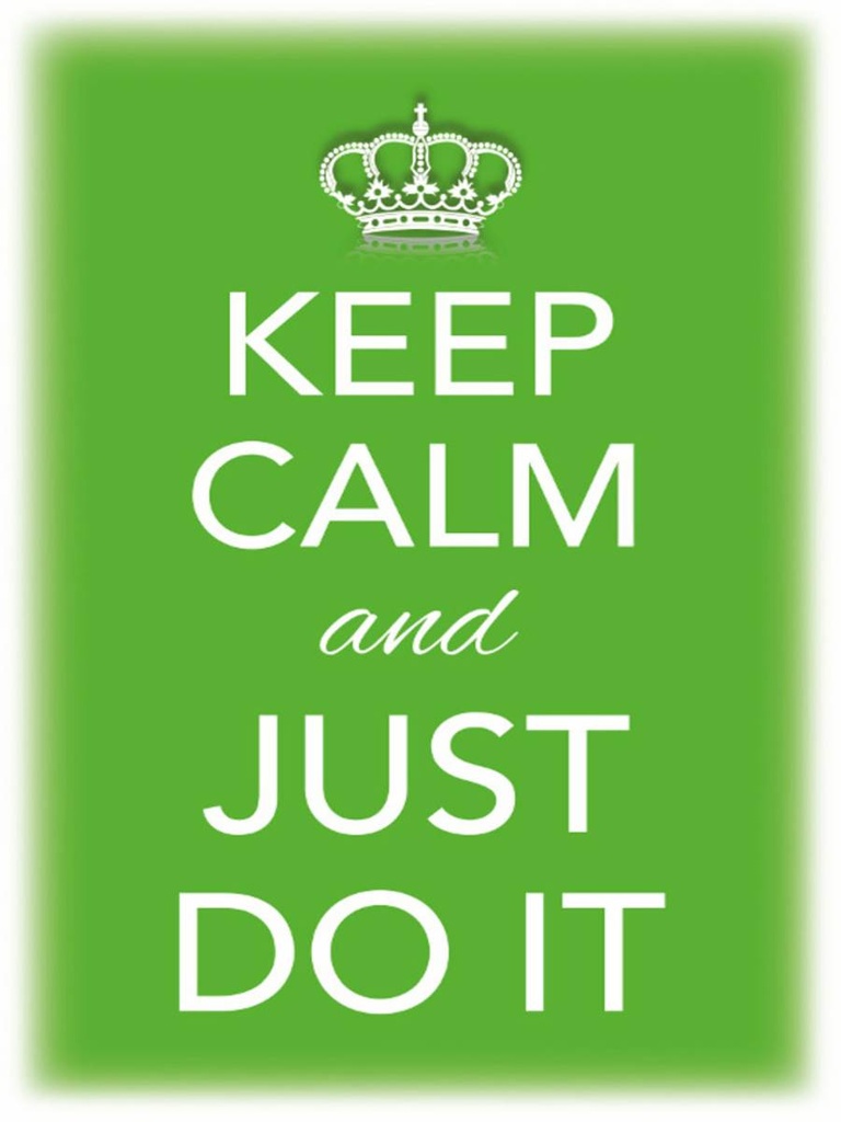 Holzschild 40x30 cm Keep Calm and just do it
