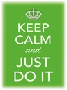 Holzschild 40x30 cm Keep Calm and just do it