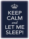 Holzschild 40x30 cm Keep Calm and let me sleep