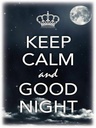 Holzschild 40x30 cm Keep Calm and good night