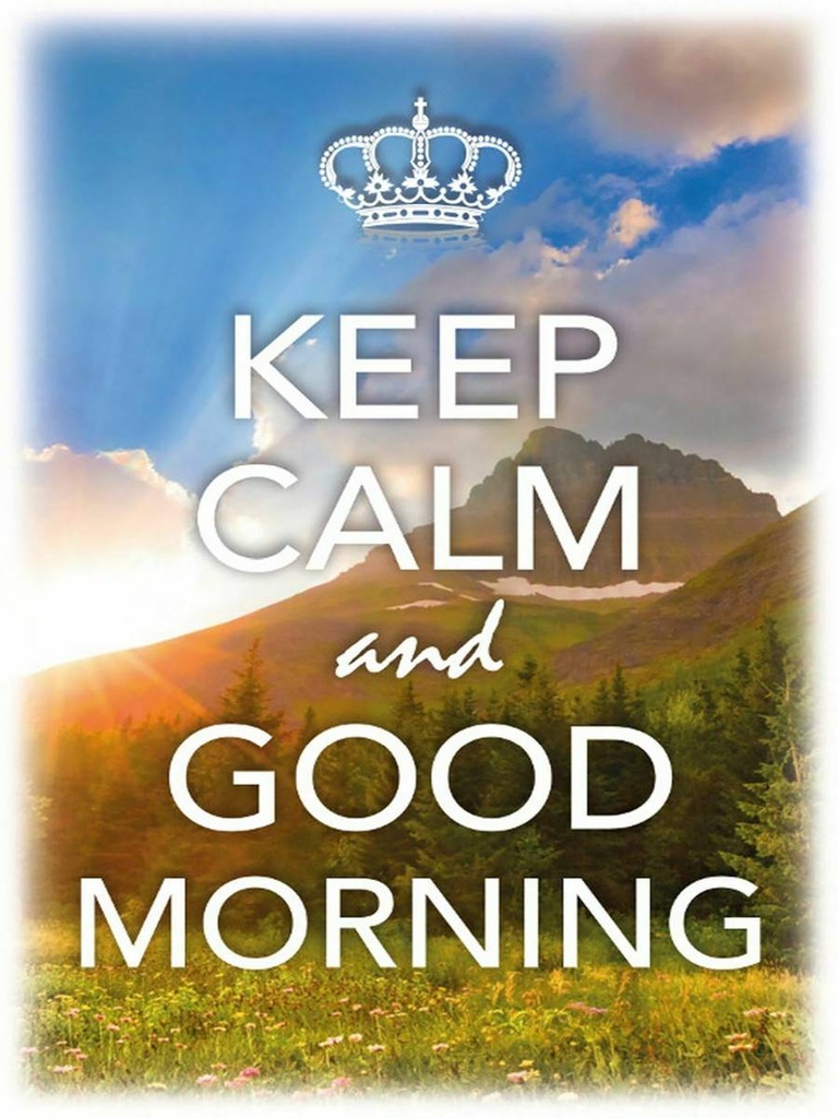 Holzschild 40x30 cm Keep Calm and good Morning