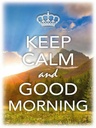 Holzschild 40x30 cm Keep Calm and good Morning