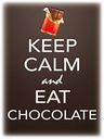 Holzschild 40x30 cm Keep Calm and eat chokolate