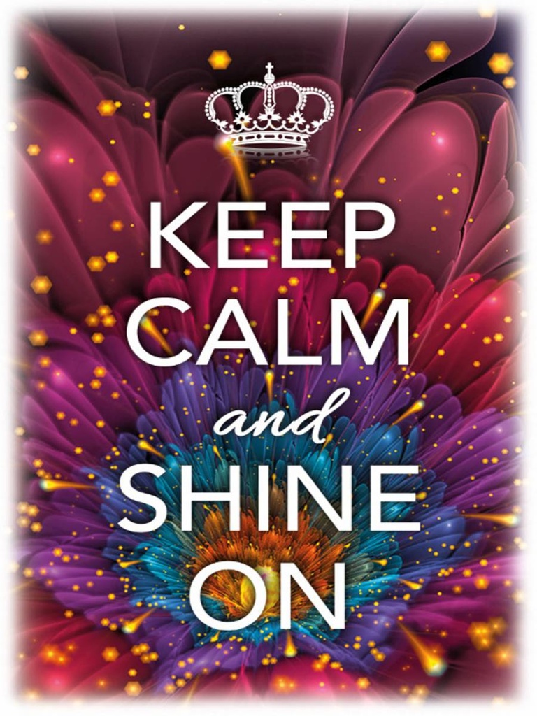 Holzschild 40x30 cm Keep Calm and shine on