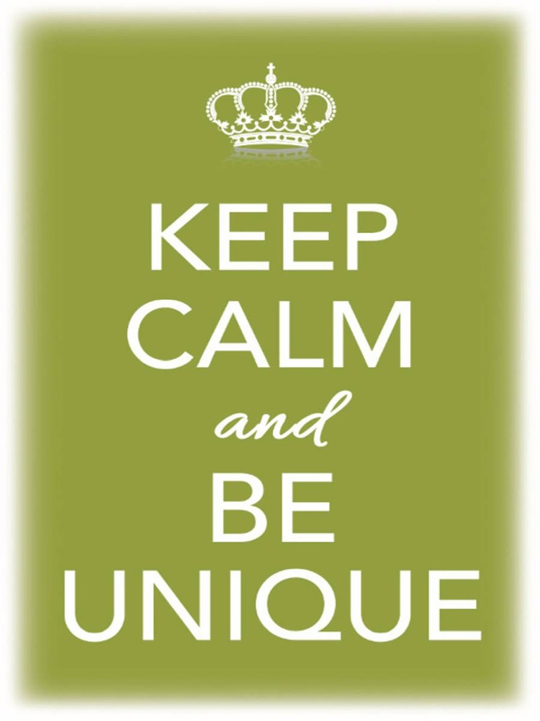 Holzschild 40x30 cm Keep Calm and be unique