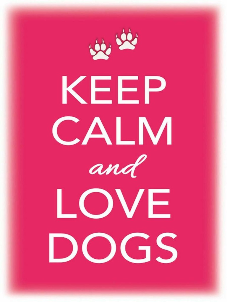 Holzschild 40x30 cm Keep Calm and love dogs Hund