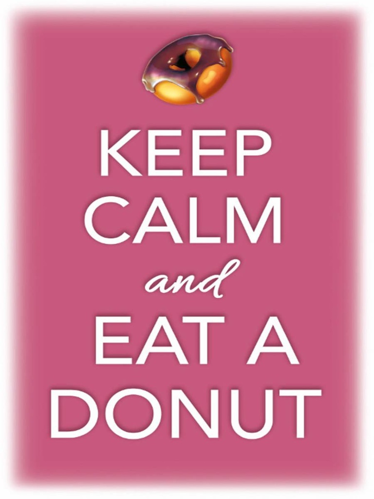 Holzschild 40x30 cm Keep Calm and eat a donut