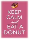 Holzschild 40x30 cm Keep Calm and eat a donut
