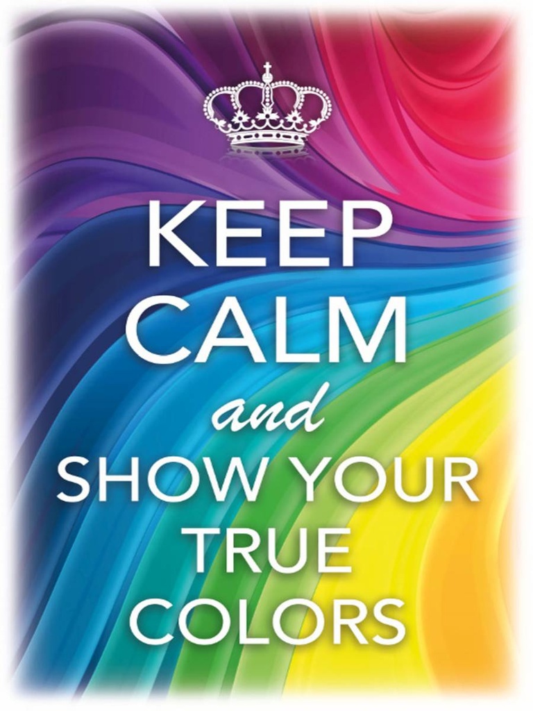 Holzschild 40x30 cm Keep Calm and show true colors