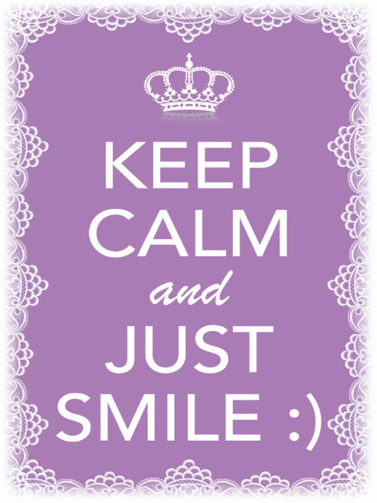 Holzschild 40x30 cm Keep Calm and just smile:)