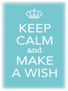 Holzschild 40x30 cm Keep Calm and make a wish
