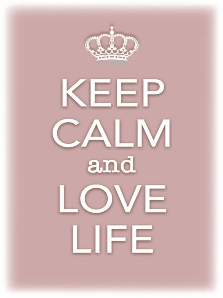 Holzschild 40x30 cm Keep Calm and love life