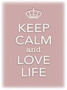 Holzschild 40x30 cm Keep Calm and love life