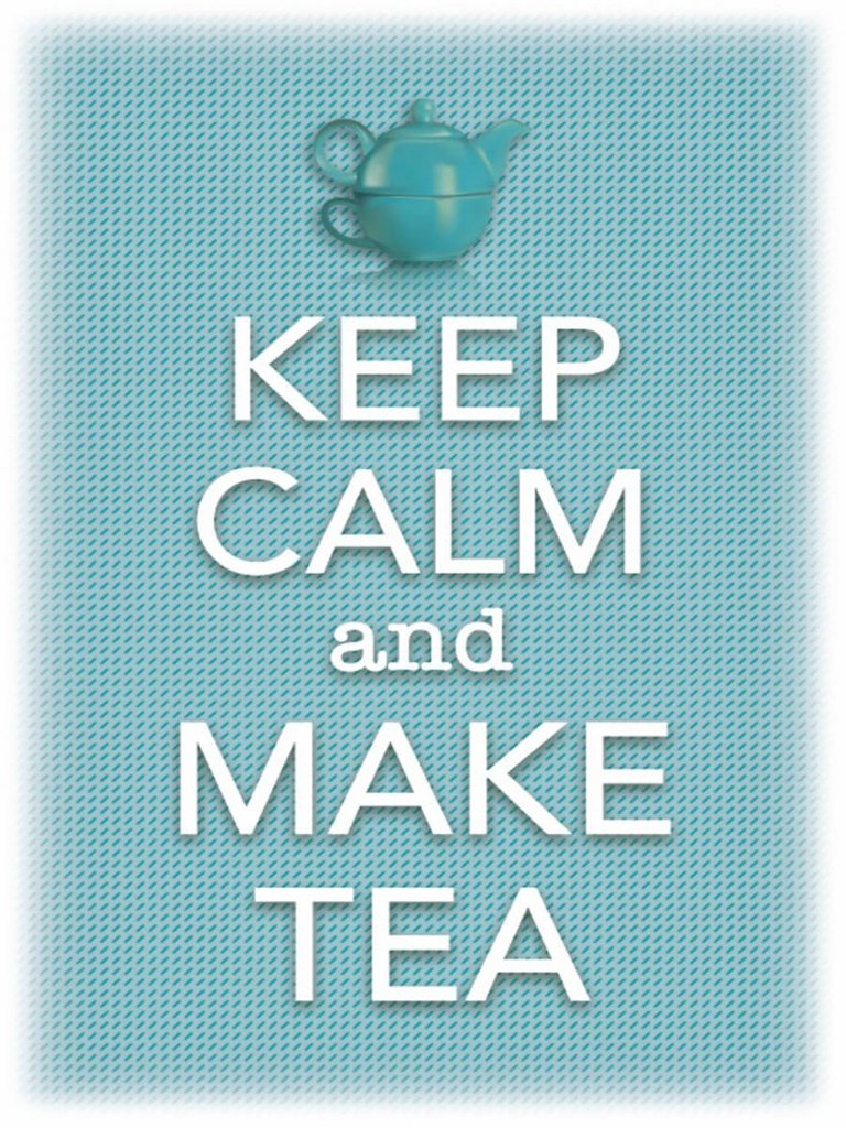 Holzschild 40x30 cm Keep Calm and make tea