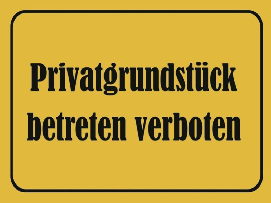 [LA-1791272-H] Holzschild 30x40 cm Privatgrundstück betreten
