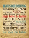 Holzschild 40x30 cm Hausordnung sage bitte danke
