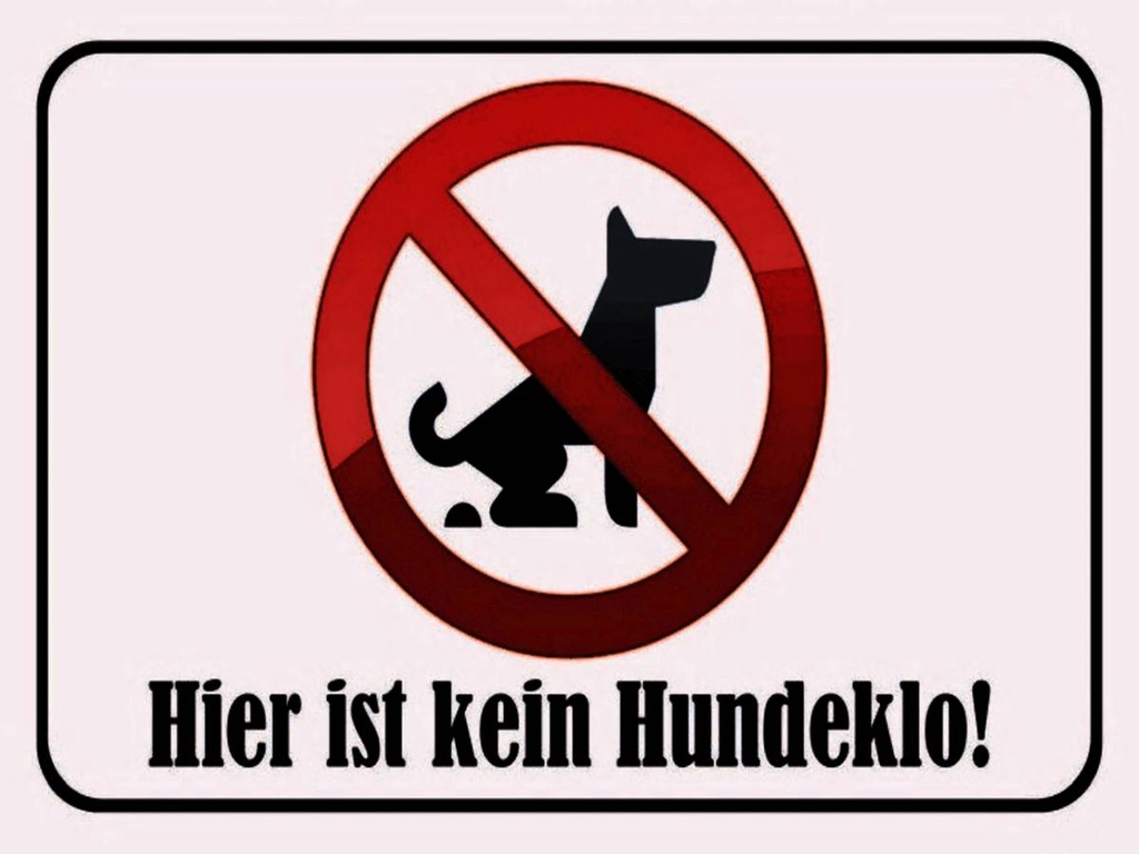 Holzschild 30x40 cm hier ist kein Hundeklo