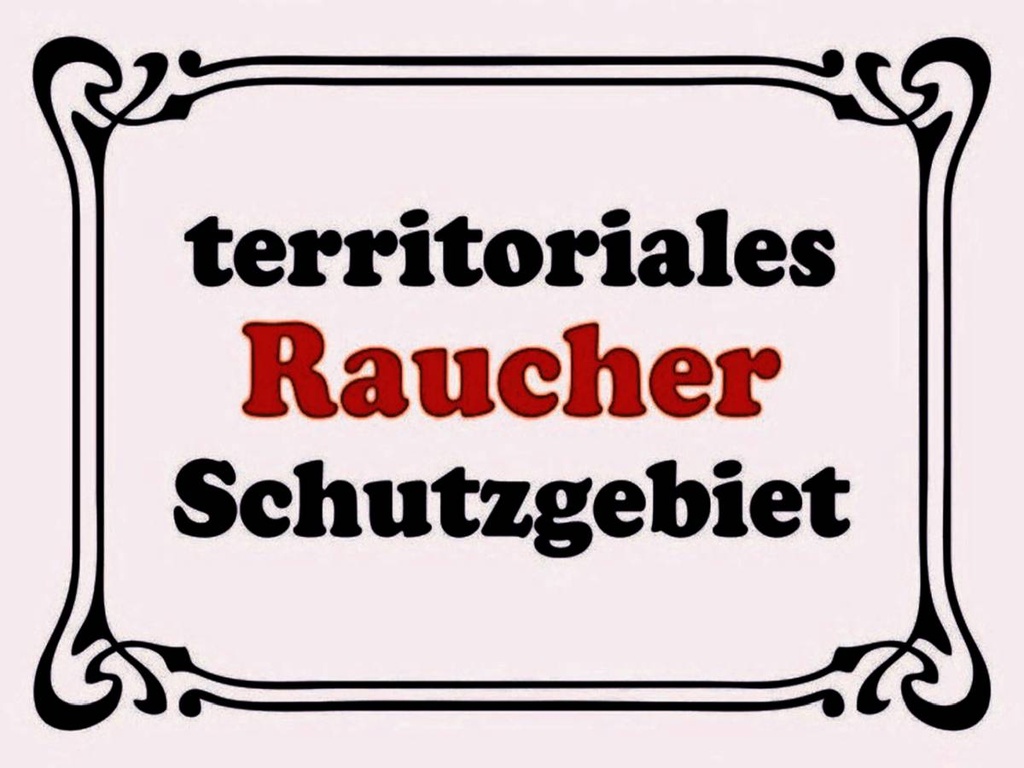 Holzschild 30x40 cm Raucher Schutzgebiet