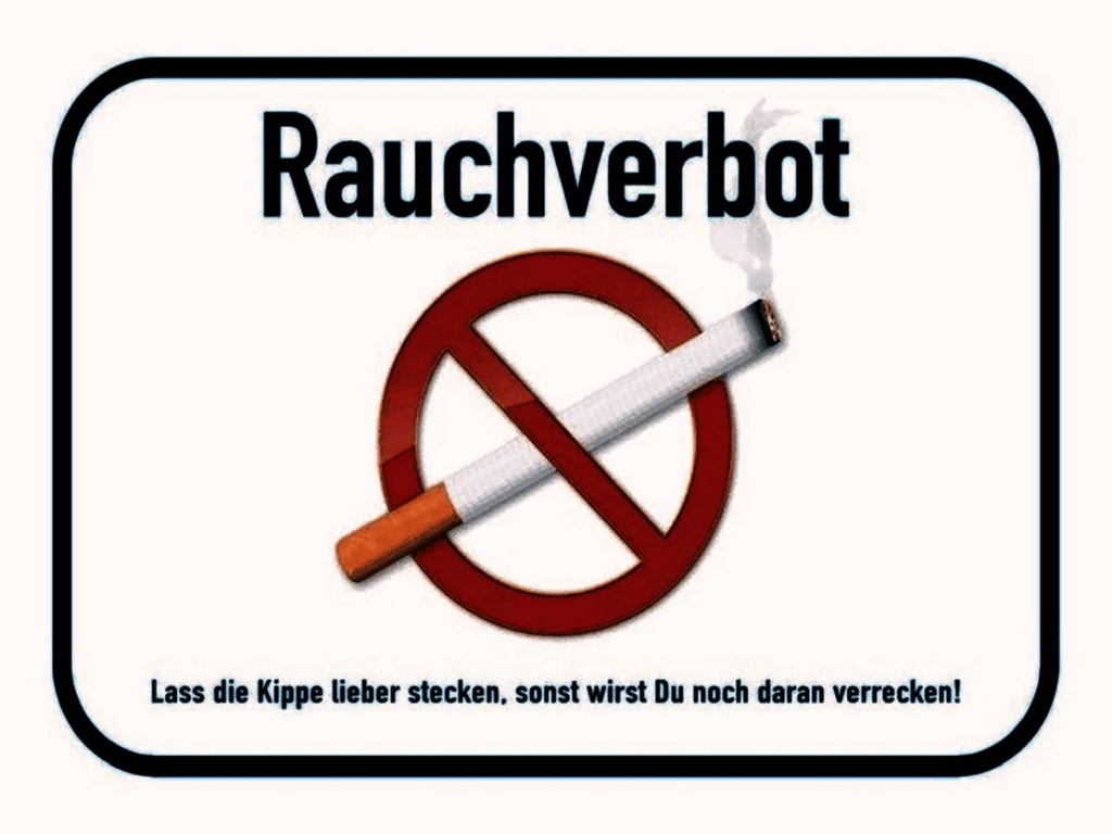 [LA-1791282-H] Holzschild 30x40 cm Rauchverbot lass Kippe lieber