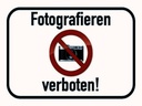 Holzschild 30x40 cm Fotografieren verboten