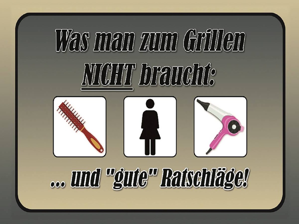 Holzschild 30x40 cm was zum Grillen nicht braucht