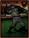Holzschild 40x30 cm Retro Princeton Baseball