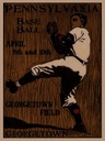 Holzschild 40x30 cm Retro Pennsylvania Baseball April 8th