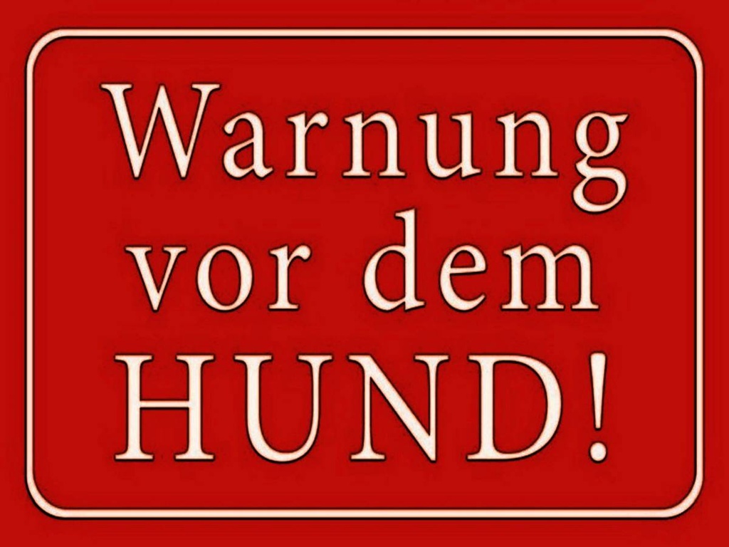 Holzschild 30x40 cm Warnung vor dem Hund