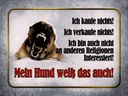 Holzschild 30x40 cm kaufe nichts mein Hund weiß