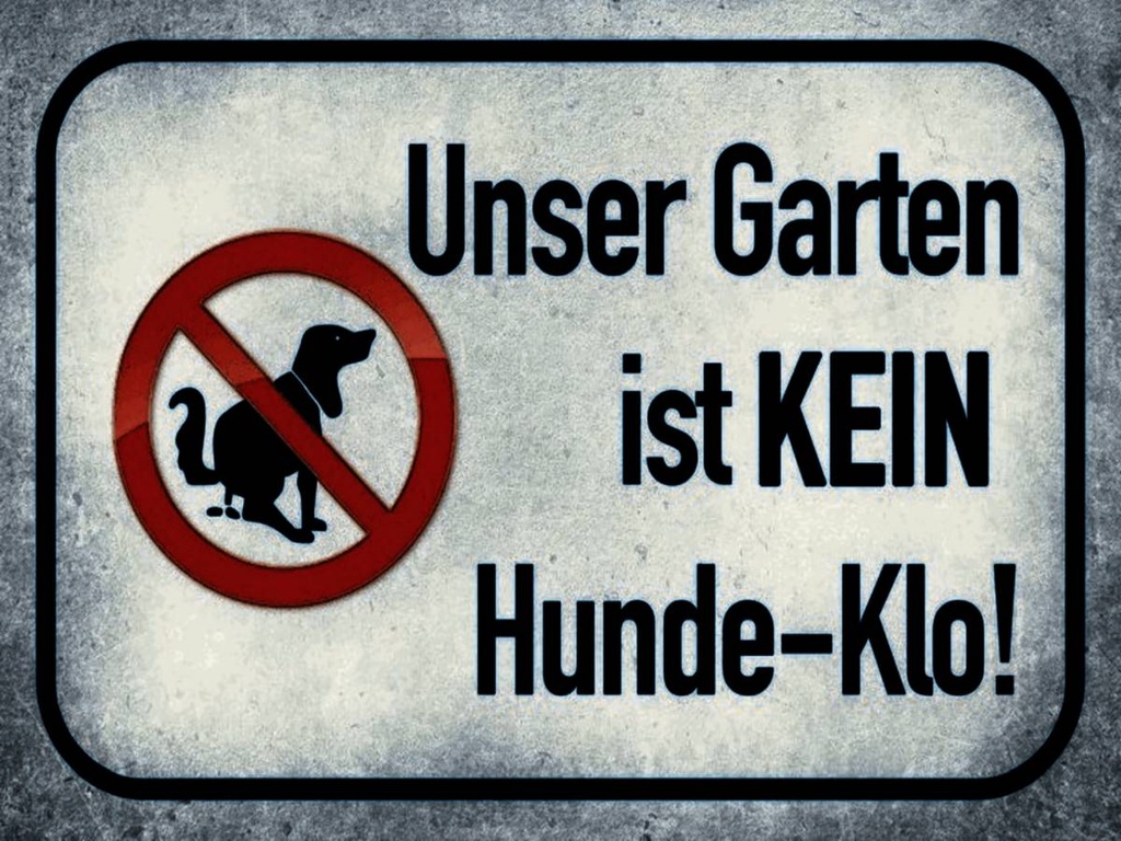 Holzschild 30x40 cm unser Garten kein Hunde-Klo