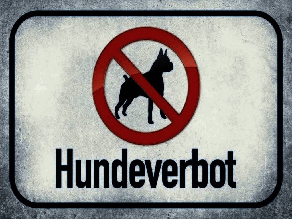 [LA-1791334-H] Holzschild 30x40 cm Hund Hundeverbot