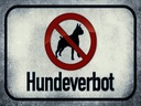 Holzschild 30x40 cm Hund Hundeverbot