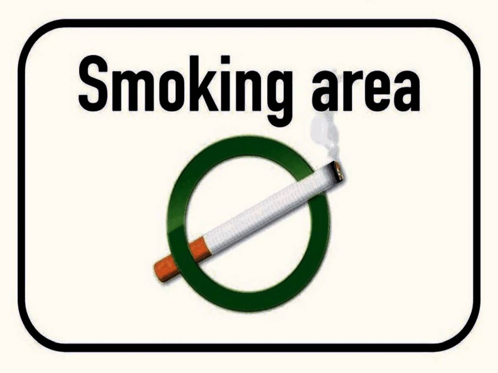 Holzschild 30x40 cm Smoking area Raucherraum
