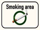 Holzschild 30x40 cm Smoking area Raucherraum