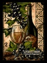 Holzschild 40x30 cm Stillleben Vino Bianco Weißwein