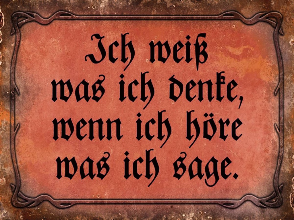 Holzschild 30x40 cm ich weiß was ich denke wenn