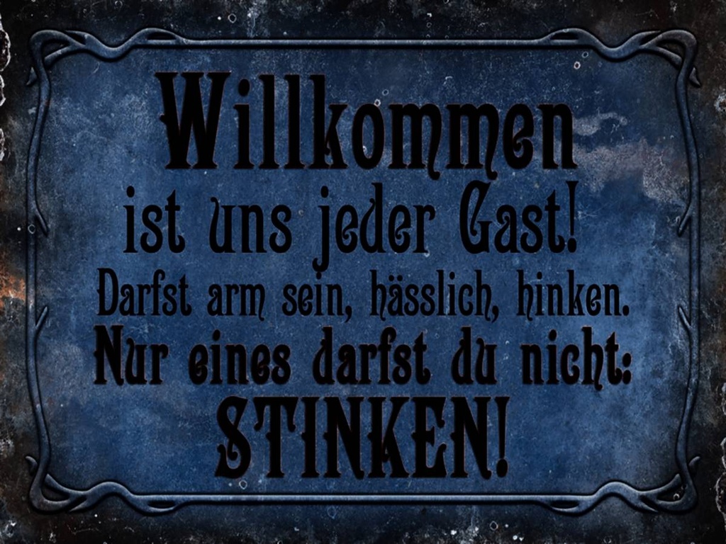 Holzschild 30x40 cm Willkommen ist uns jeder Gast