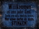 Holzschild 30x40 cm Willkommen ist uns jeder Gast