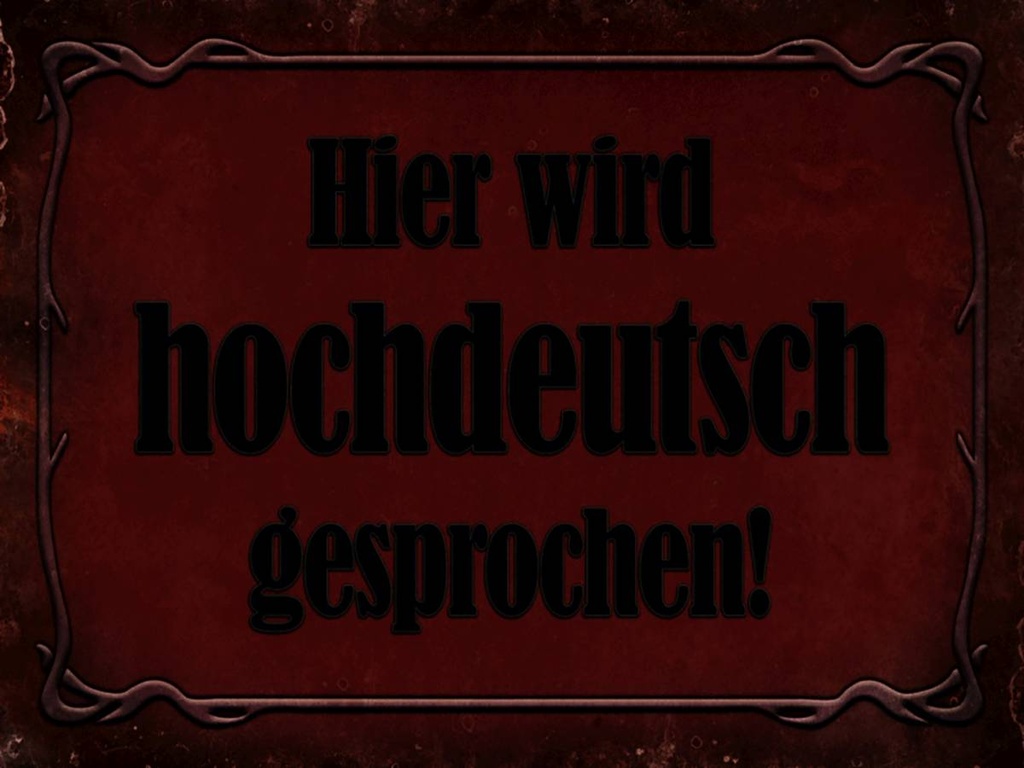 Holzschild 30x40 cm Hier Hochdeutsch gesprochen