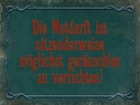Holzschild 30x40 cm Notdurft ist sitzenderweise