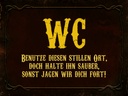 Holzschild 30x40 cm WC benutze diesen stillen Ort