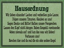 Holzschild 30x40 cm Hausordnung wir lieben einander