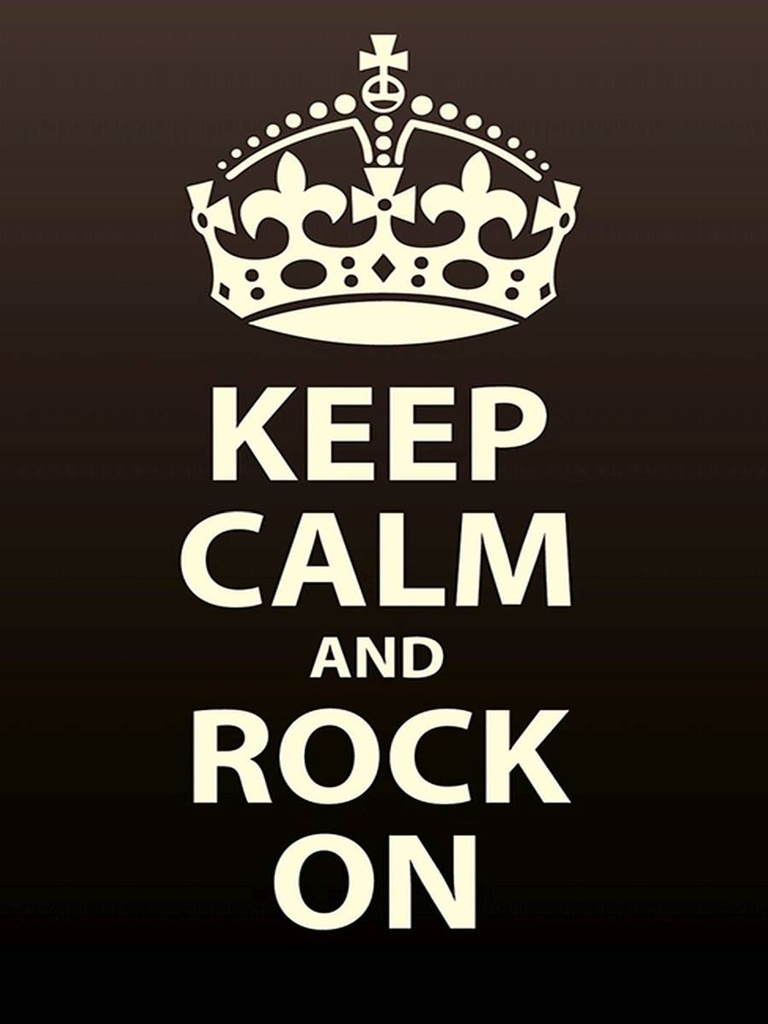 Holzschild 40x30 cm Keep Calm and rock on