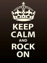 Holzschild 40x30 cm Keep Calm and rock on