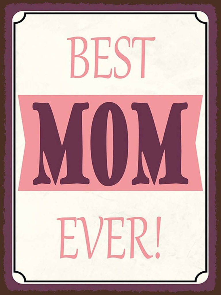 Holzschild 40x30 cm best MOM ever beste Mama