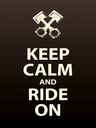 Holzschild 40x30 cm Keep Calm and Ride on