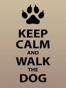 Holzschild 40x30 cm Keep calm and walk the dog