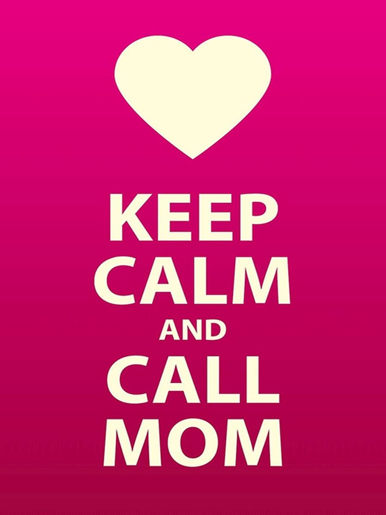 Holzschild 40x30 cm Keep calm and call Mom